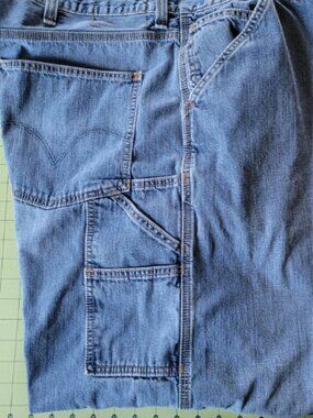Levi's Loose Straight Fit Carpenter Blue Jeans Men's Size 48 x 30"